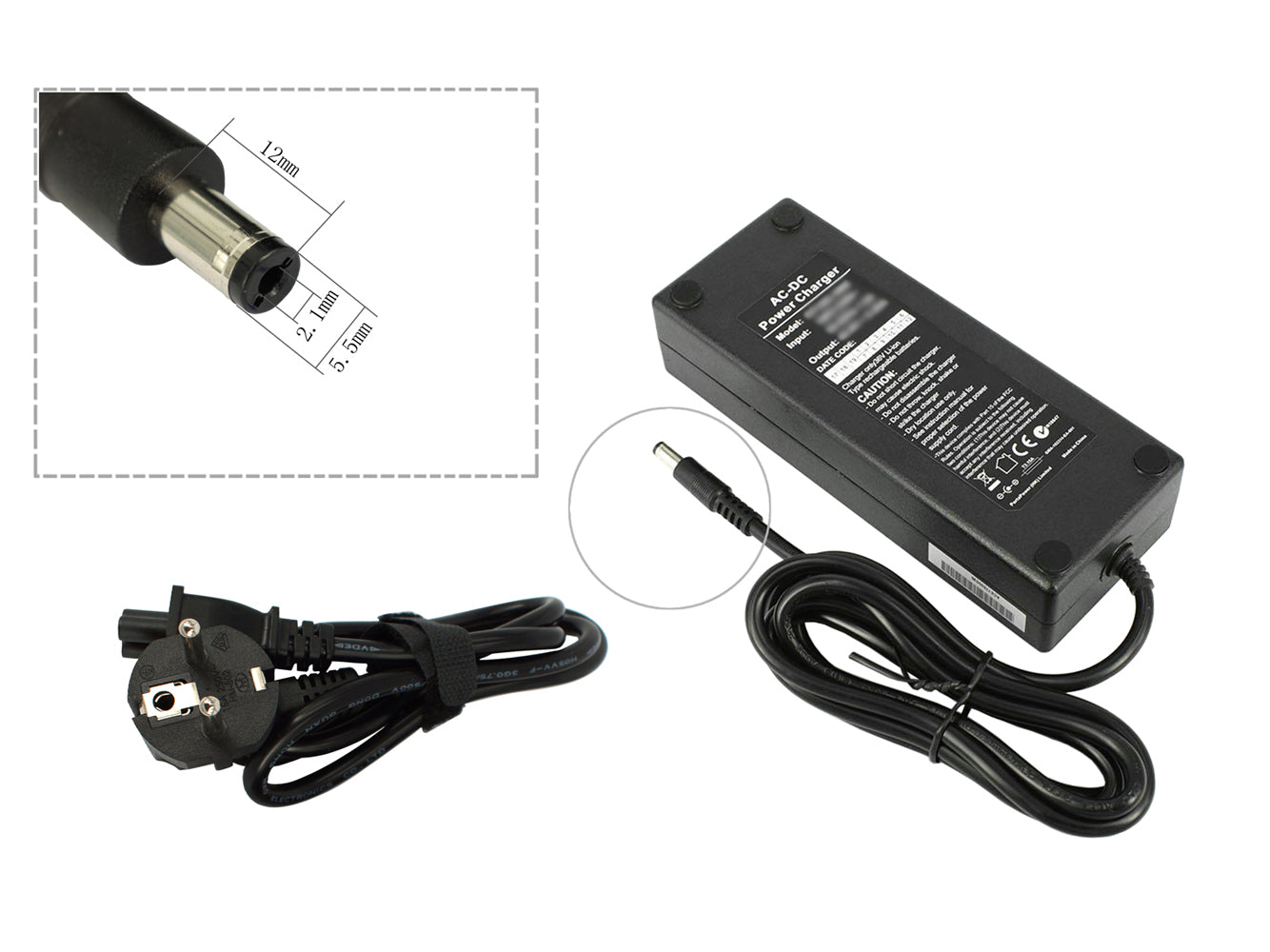 High-quality e-bike charger 48V 1.8A for batteries from LLOBE (DC 5.5×2.1mm) - PowerSmart