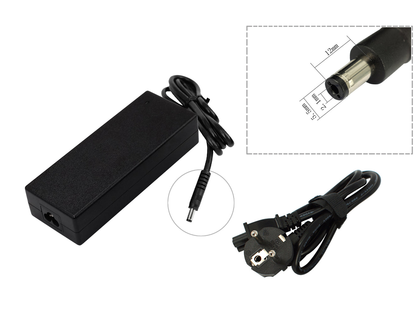 High-quality e-bike charger 48V 1.8A for batteries from LLOBE (DC 5.5×2.1mm) - PowerSmart