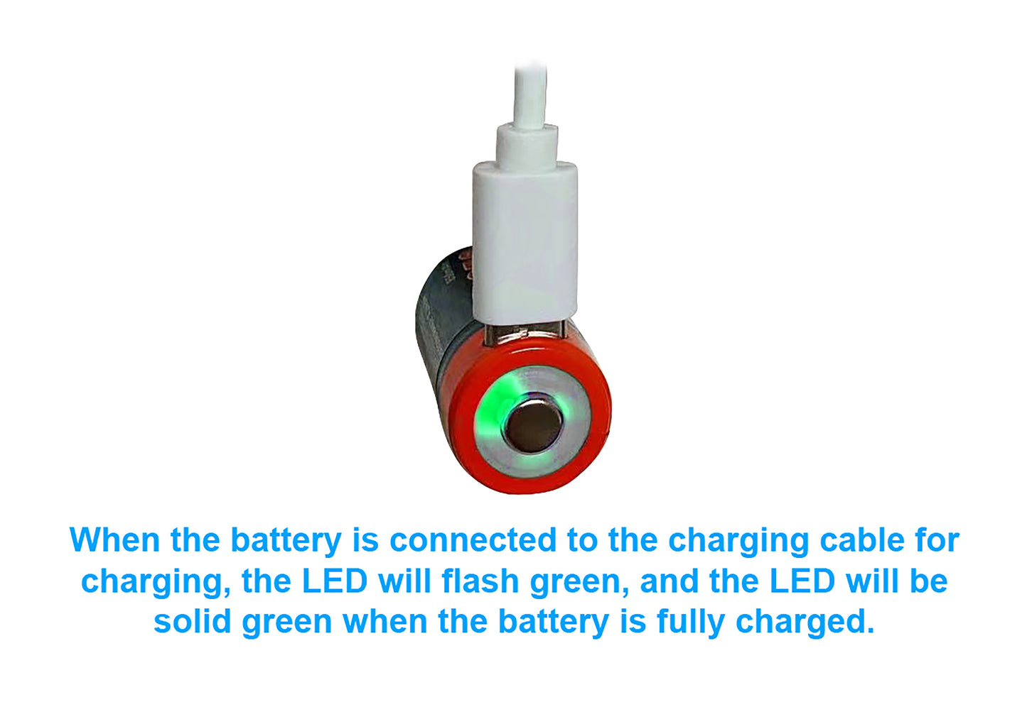 USB-C-Lithium-Ionen-Akku, 4er-Pack, 1,5 V, 5000 mWh, mit Typ-C-Anschluss