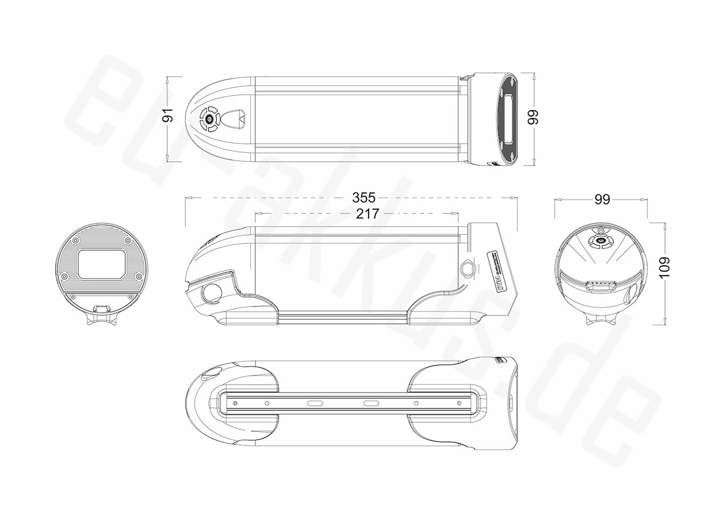 Battery holder for PowerSmart ebike Battery LEB36H45S - PowerSmart