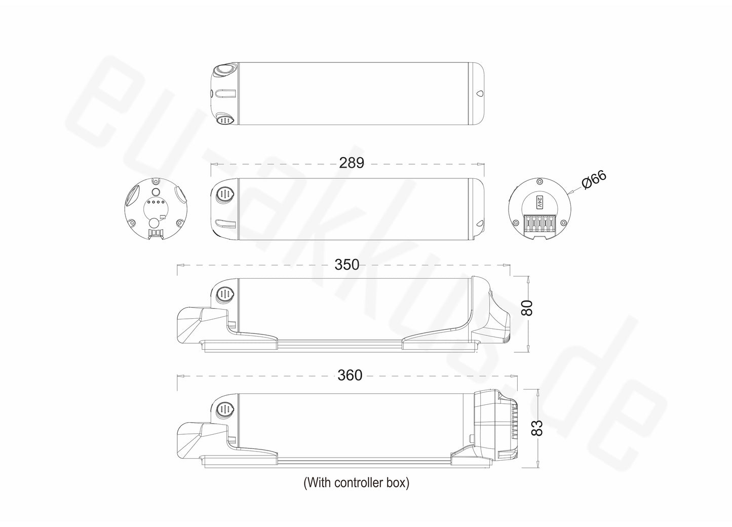 Battery holder  for Powersmart ebike Battery LEB36HS31B - PowerSmart