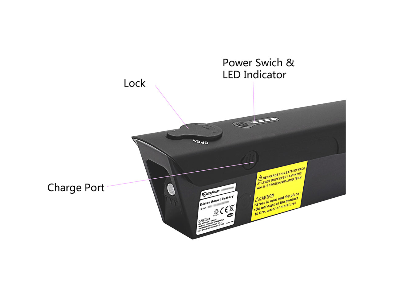 36V 10.5Ah/378Wh Battery for Stonefly Think Green, Diavelo Bragi ATB, Bragi Tour - PowerSmart