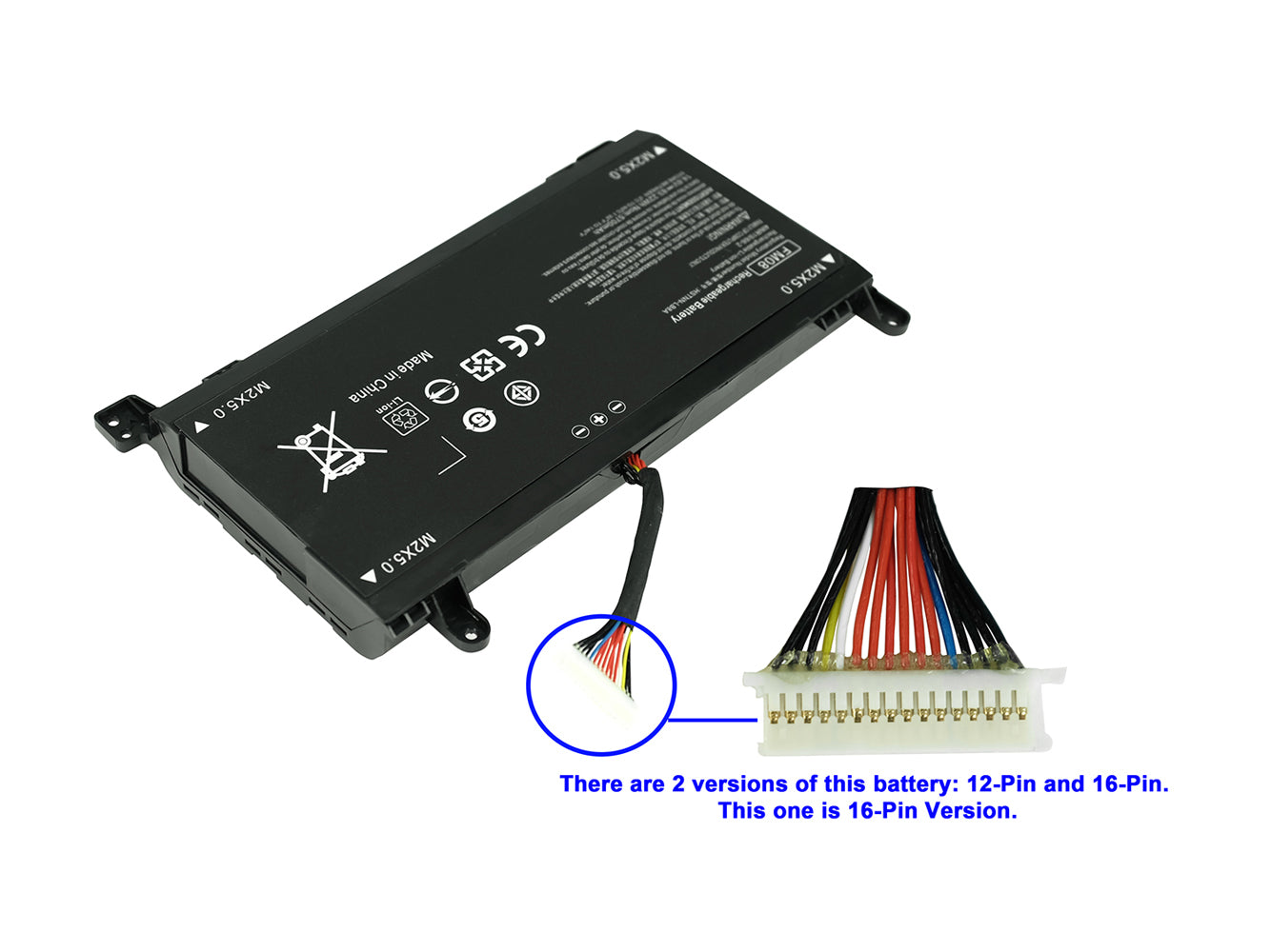 Laptop Battery Replacement for 16-Pin Connector Version HP OMEN 17-an013TX, OMEN 17-an014TX