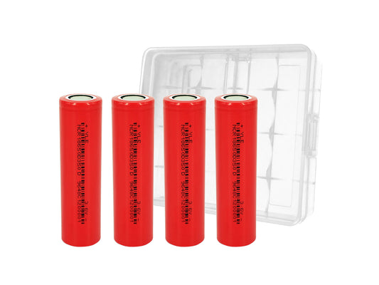 4x 3500mAh 18650 wiederaufladbare Batteriezellen