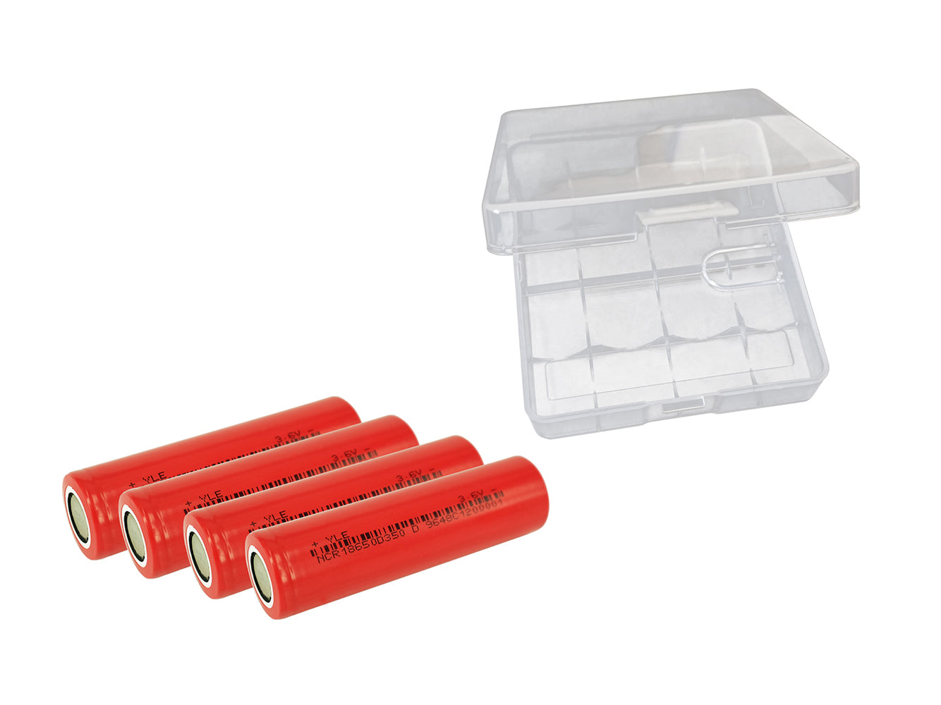 4x 3500mAh 18650 wiederaufladbare Batteriezellen